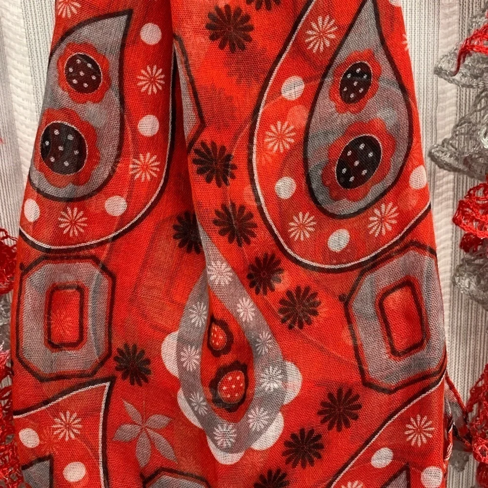 Scarlet and Gray‎ Scarf Set (2 pieces) Ohio State